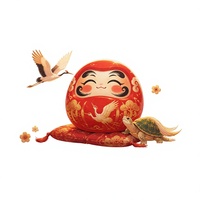 Tapis de souris de jeu de style anime Daruma XXL, tapis de bureau antidérapant, surface tissée en microfibre, logo personnalisé pour le jeu et le bureau