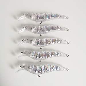 Señuelo de pesca de camarón sin pintar de 10,5 cm y 11,6G, cebos de pececillo, aparejos holográficos de plástico duro Artificial en el interior - Product Image 4