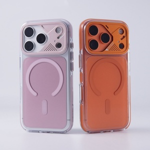 Funda Magnética Personalizada con Bloques de Color para iPhone 17 16 Pro Max, Carga Inalámbrica, con Marcos Metálicos, Cubierta Trasera Protectora - Product Image 4