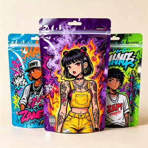 Sheng Kang <b>Packaging</b> Custom Printed Stand Up Pouch Zipper Bag With Graffiti Design Fashion Accessories Laminated Resealable - Product Image 6