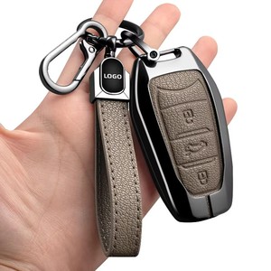 Housse de protection pour clé de voiture en alliage de zinc et cuir, compatible avec Citroën <span class=keywords><strong>C5</strong></span> X <span class=keywords><strong>C5</strong></span> AIRCROSS C6 C4 <span class=keywords><strong>C5</strong></span> Elysee C3-XR PHEV, étui de protection pour clé - Product Image 5