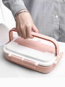 Boîte à lunch durable en acier inoxydable avec compartiments étanches, conteneur alimentaire, boîte à lunch en plastique avec couverts - Product Image 5