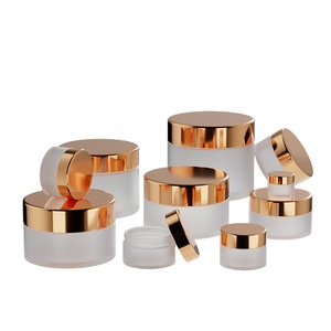 1oz 2oz 3oz 4oz 5oz 6oz 8oz frosted Cosmetics Luxury Plastic PETG Rose gold Lid Cosmetic packaging for Lip scrub container