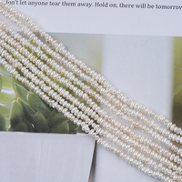 3-3.5mm AAA perles de bouton d'eau douce naturelles blanches en vrac pour la fabrication de bijoux