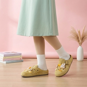 Chaussures <span class=keywords><strong>Boston</strong></span> pour femmes, mules décontractées avec boucle décorative fleur 3D, semelle confortable en PVC, style <span class=keywords><strong>Birkenstock</strong></span> - Product Image 4