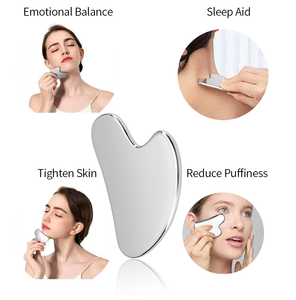 Premium Stainless Steel Gua Sha Scraping Massage Tool Set with Face Ice <b>Roller</b> for Ultimate Relaxation and Skincare - Product Image 4