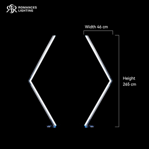 Arche de mariage moderne en alliage d'aluminium avec tunnel lumineux LED, décoration de scène pour événements et fêtes - Product Image 4