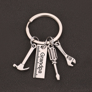 พวงกุญแจโลหะรูปเครื่องมือช่าง (ค้อน ไขควง ประแจ) สำหรับพ่อ/คุณพ่อ/คุณปู่/ลุง  งาน DIY สำหรับวันพ่อ ปี 2026  แบบเปล่าสำหรับพิมพ์ลาย - Product Image 2