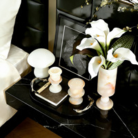 SAIDKOCC Moderner Minimalistischer Natürlicher Jade-Aromatherapie-Becher Ornament für Wohnzimmer Eingangsbereich Schlafzimmer Restaurant Heimdekoration