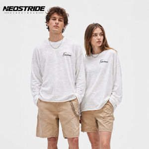 Maglietta <span class=keywords><strong>Termica</strong></span> a Maniche Lunghe in Cotone Leggero Personalizzata per <span class=keywords><strong>Uomo</strong></span>, Stampa Grafica Completa DTG, T-Shirt Bianca a Maniche Lunghe - Product Image 2