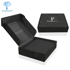 Custom Logo Black Corrugated Folding Paper <b>Box</b> for Wig Hair Extension Black Wig <b>Box</b> - Product Image 3