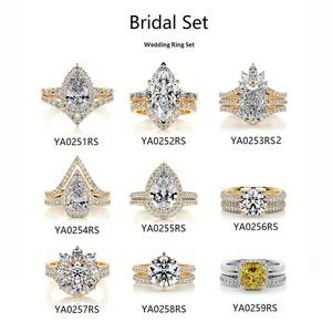 Anillo de Boda Apilable de Lujo Ligero para Mujer, de Alta Gama, Plata de Ley S925, Moissanita de 1 Quilate con Engaste de Bisel - Product Image 1