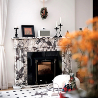Style de luxe naturel Calacatta alto marbre Surround cheminée cheminée TC support pour Villa salon hôtel décoration intérieure