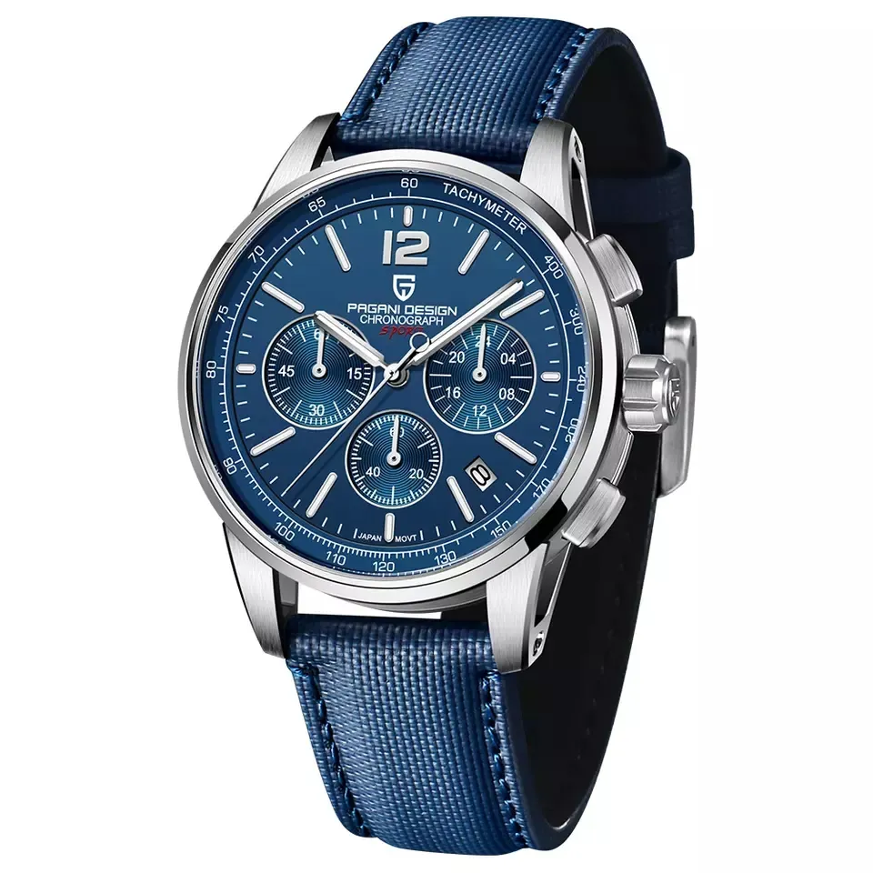 PAGANI DESIGN YS008 relojes hombre originales Hardlex Japan Miyota Quartz Movement Chronograph Wristwatches