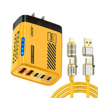 Chargeur USB C PD 5 ports 240W, charge rapide 3.0, 240W, type C, chargeurs de téléphone portable USB, adaptateur d'alimentation à charge rapide