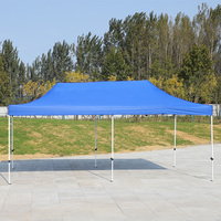 Carpa Toldo Gazebo Grande de 6x3 para Exterior con Estructura de Metal y Paredes Laterales de Tela para Playa, Distancia entre Bahías de 5m, Marquesina para Eventos Publicitarios en Venta