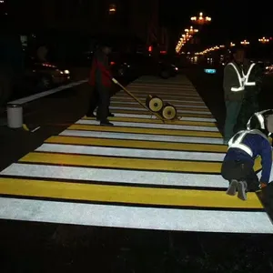 Bande de marquage de chaussée de qualité technique MANCAI ruban de marquage de chaussée de barrière de polymère de couleur blanche ou jaune