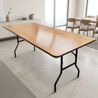Table pliante carrée en bois neuve de 48 pouces Bjflamingo pour mariage en plein air