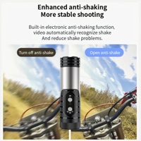 Caméra de casque de vélo Full HD 1080P 2MP CMOS étanche avec lampe torche intégrée, WiFi, caméra d'action sportive extérieure, caméra embarquée pour moto