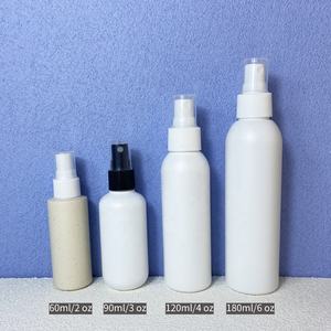 Bouteille pulvérisateur ronde en HDPE blanc de 2 oz, 3 oz, 4 oz, 6 oz, 8 oz, 10 oz, 16 oz avec pompe pour shampoing et lotion - Product Image 2