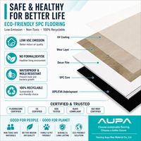 SPC Luxus-Vinylboden LVT Wasserdicht 6mm IXPE Umweltfreundliche Natürliche Eiche Küchen- & Fitnessraum-Innendesign-Kollektion