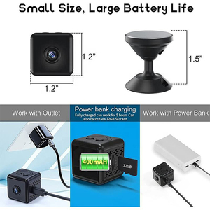Caméra <span class=keywords><strong>miniature</strong></span> Wifi de sécurité pour bébé à domicile vidéo HD 1080P <span class=keywords><strong>sans</strong></span> <span class=keywords><strong>fil</strong></span> grand angle DVR vision nocturne infrarouge mini petites caméras - Product Image 3