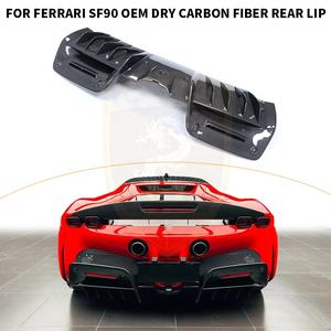 Kit carrosserie en carbone sec, diffuseur arrière <span class=keywords><strong>pour</strong></span> <span class=keywords><strong>Ferrari</strong></span> SF90 Stradale Spider, style OEM, lèvre arrière, menton - Product Image 2
