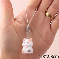 Porte-clés en peluche chat 3D mignon et écologique pour femmes et enfants, pendentif en alliage imprimé UV