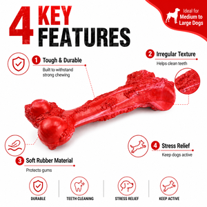 Jouets pour chiens résistants et texturés, fabriqués sur mesure, pour nettoyer les dents, jouets à mâcher pour chiens agressifs - Product Image 4