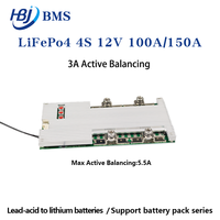 BMS de haute qualité 4S 12V 20A 25A 30A 40A 50A 60A 80A 100A 125A 150A 180A 200A 250A avec équilibrage actif, directement de l'usine