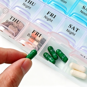 กล่องใส่ยาแบบรายสัปดาห์ <span class=keywords><strong>7</strong></span> วัน ปลอดสาร BPA 28 ช่อง ป้องกันความชื้น กล่องยา <span class=keywords><strong>4</strong></span> ครั้งต่อวัน กล่องเก็บยาพลาสติกสำหรับเดินทาง กล่อง PP - Product Image 2