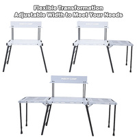 Table pliante portable INBESTCAMP pour le camping et les activités de plein air avec structure en acier au carbone et plateau en bambou - Design moderne pour les fêtes de plein air et les festivals