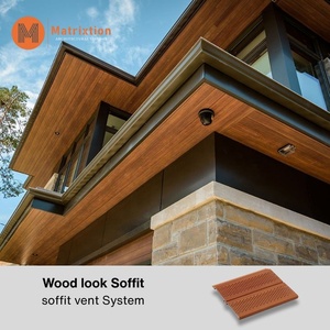 Sistema de Soffit de Aluminio Wook Look, Estilo de Diseño Costero, Resistente a la Humedad e Impermeable con Superficie Decorativa de Madera - Product Image 1