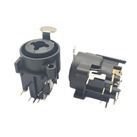 Prise XLR pour microphone, prise jack 6,35 mm femelle, prise pour haut-parleur 6,5 mm, pied coudé
