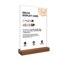 Support d'affichage personnalisé en bois naturel de couleur bois, socle en bois, panneau publicitaire, présentoir de menu, panneau d'affichage d'affiches