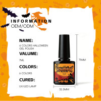 Nouveau Gel à Ongles Style Halloween 2026 Non Toxique, Polissage UV LED, Kit de Manucure Artistique Fait Main