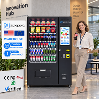 Distributeur automatique de boissons et de snacks RUNYANG avec logo personnalisé, écran tactile SDK, distributeur automatique intelligent pour aliments et boissons