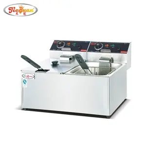 counter top 8+8 Liters electric Deep Fryers Commercial French Fries Deep Fryer Machines