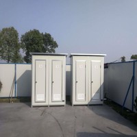 Livraison rapide Portable Métal Mobile Toilette Simple Sec Public Extérieur Toilettes Couleur Acier Salle De Bains