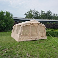 Tente gonflable de camping extérieur imperméable 13,68 m² en Oxford avec structure pneumatique pour camping familial et camping en plein air