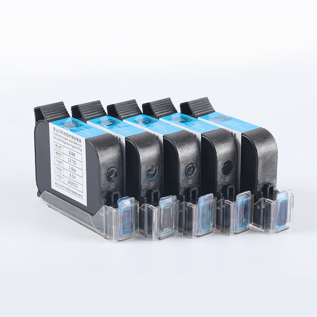 Black Ink Cartridge for Handheld Inkjet Printer 12.7mm-25.4 Printer Date Code Printing Machine