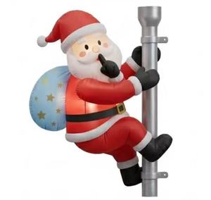 Outdoor <b>Inflatable</b> Santa Claus 10ft Giant Blow Up with LED Lights for Christmas Holiday Party Garden Lawn Yard Decoration - Product Image 4