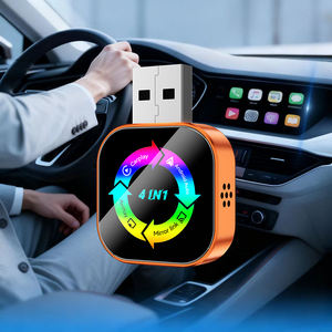 อะแดปเตอร์ Carplay แบบไร้สาย 4 in 1 สำหรับเชื่อมต่อ USB สีส้ม รองรับ Plug & Play, Carplay, Android Auto, Mirror Link และ Airplay สำหรับ IOS และ Android - Product Image 1