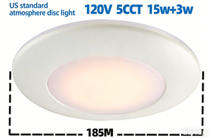 Plafonnier LED ultra-plat à mode veilleuse, 5 températures de couleur sélectionnables et intensité variable pour installation au plafond - Product Image 5