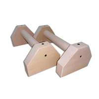 Vente en gros Supports Paralettes en bois personnalisés pour musculation Fitness Poignées Barre Push Up