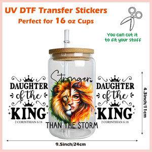 สติกเกอร์ UV DTF ลายคำคมสาวเท่ห์สุดๆ ขายส่ง สติกเกอร์ UV DTF แบบกำหนดเองสำหรับงานออกแบบ  ลายติดแก้วมัค 16 ออนซ์  ลายพิมพ์ UV DTF สำหรับแก้ว - Product Image 4