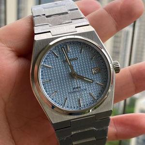 Montre mécanique <span class=keywords><strong>Prx</strong></span> Super Player 40 mm en acier inoxydable, verre saphir, fond transparent, boucle papillon, charme Eta - Product Image 1