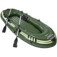 Bateau gonflable en PVC épaissi résistant à l'usure, bateau d'assaut pour la pêche et le kayak (2/3/4 personnes), kayak gonflable à coussin d'air