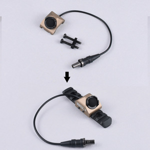 Interrupteur filaire tactique de type « queue de souris » avec interface SF 2,5 mm 3,5 mm pour télécommande de lampe torche et laser à montage sur rail - Product Image 3