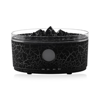 Diffuseur d'huiles essentielles Jellyfish Somke 300ML, humidificateur portable en plastique avec LED flamme pour la maison et l'hôtel